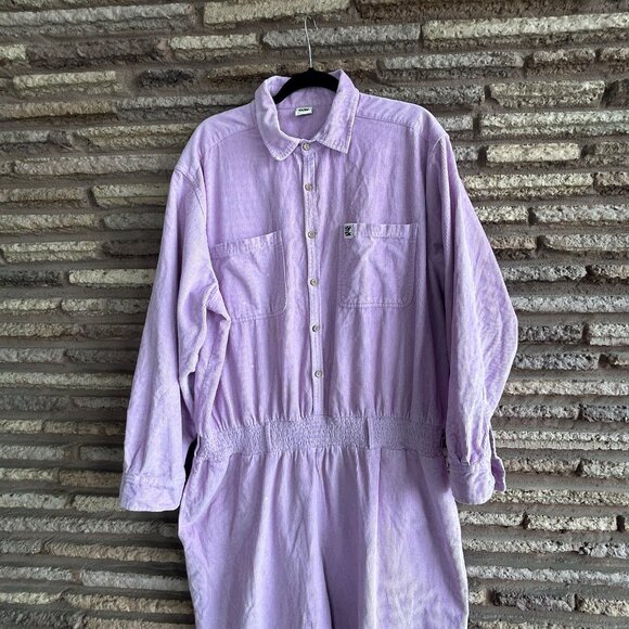 Lucy & Yak Eddie Lavender Purple Corduroy Boilersuit Jumpsuit Coveralls Size XX - Picture 12 of 14